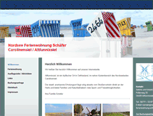 Tablet Screenshot of nordsee-ferienwohnung-schaefer.de